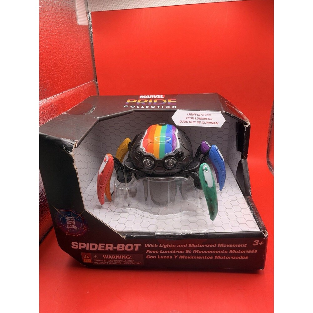 Disney Spider-Man Spider-Bot Pride Edition with Lights & Motorized Movement D23